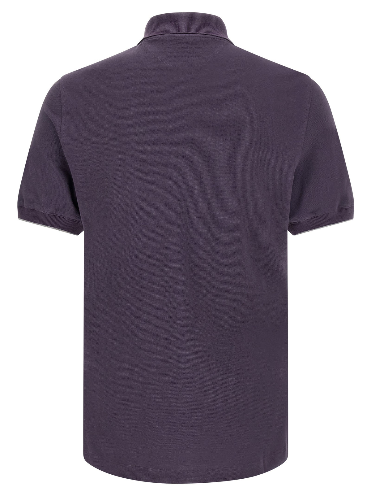 Brunello Cucinelli Purple Embroidery Polo Shirt Purple