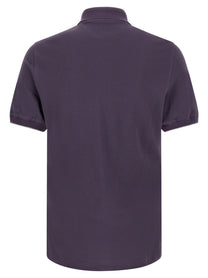 Brunello Cucinelli Purple Embroidery Polo Shirt Purple