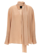 Givenchy Pussy Bow Blouse Beige