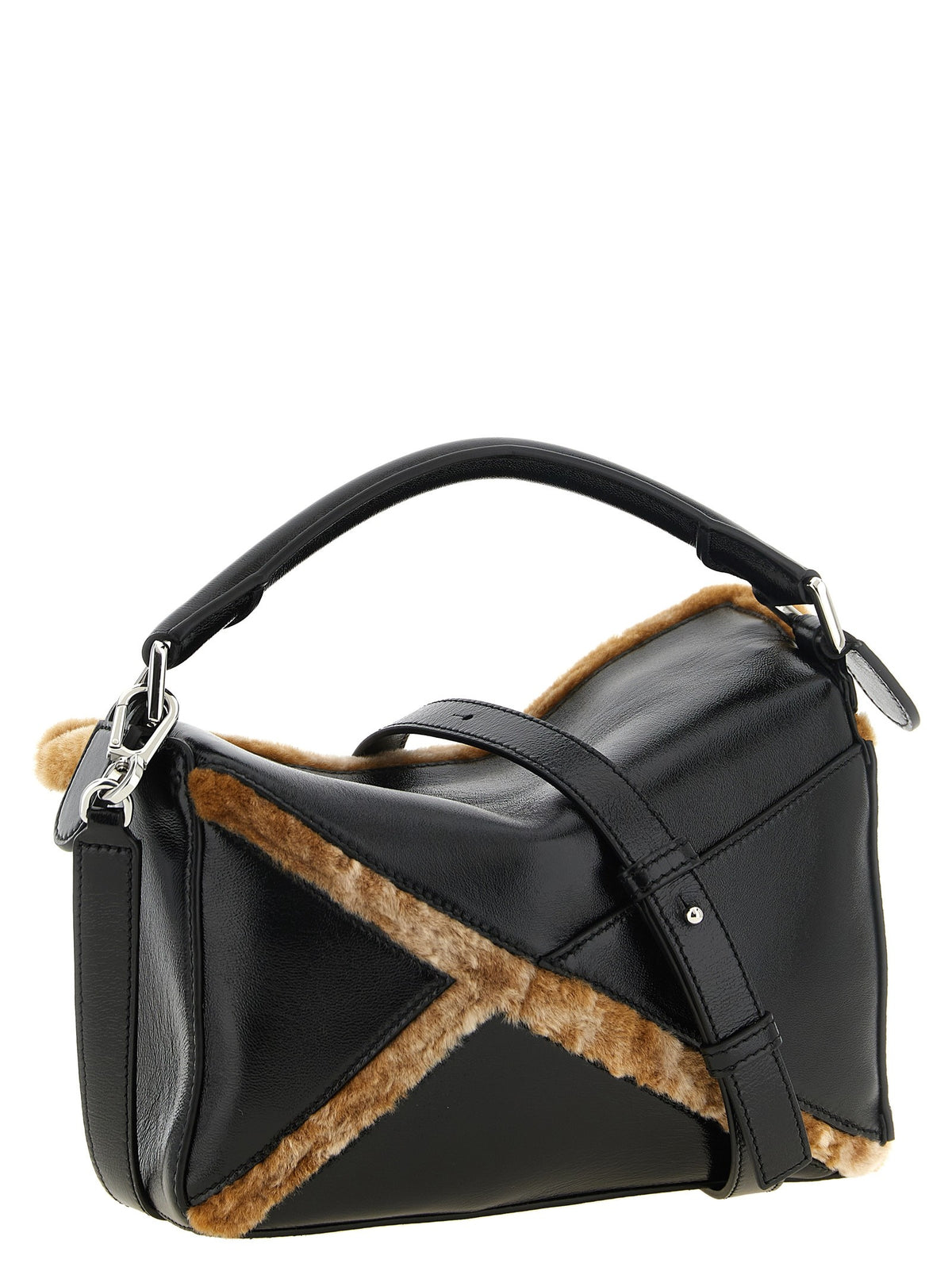 Loewe Puzzle Aviator Small Shoulder Bag Gold, view 2