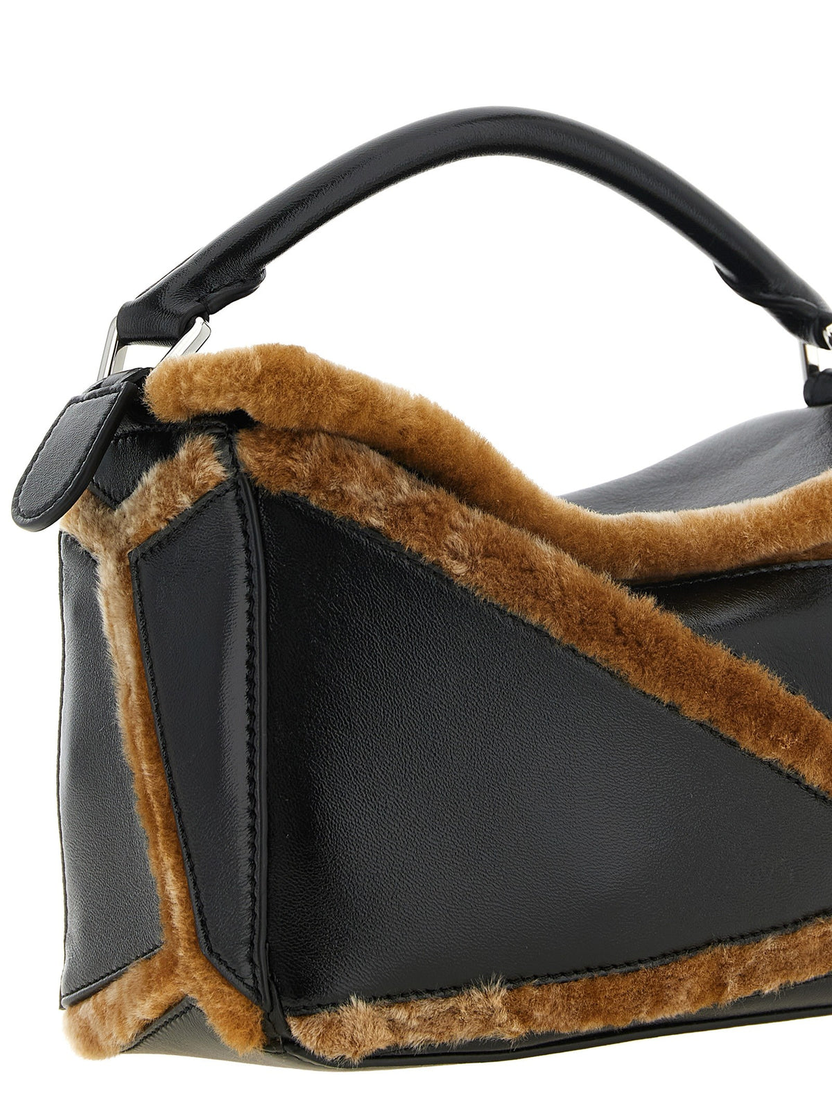 Loewe Puzzle Aviator Small Shoulder Bag Gold, view 3