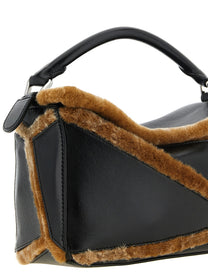 Loewe Puzzle Aviator Small Shoulder Bag Gold, view 3