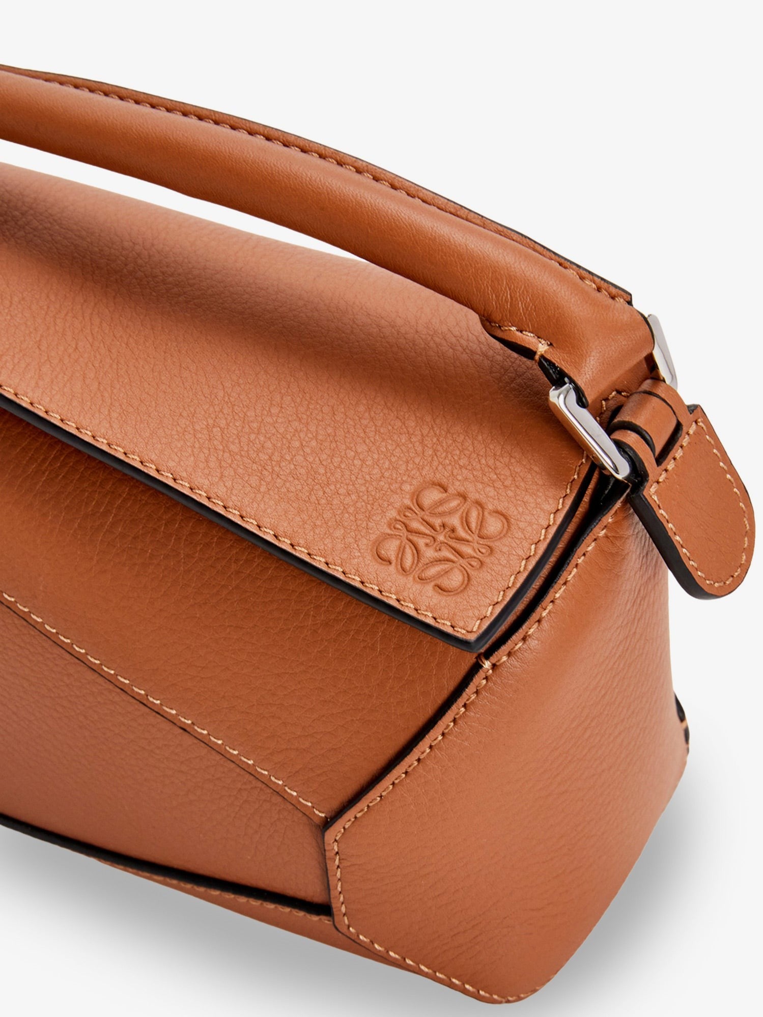 Loewe Women's Puzzle Edge Mini Leather Handbag Beige