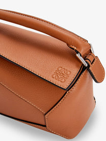 Loewe Women's Puzzle Edge Mini Leather Handbag Beige