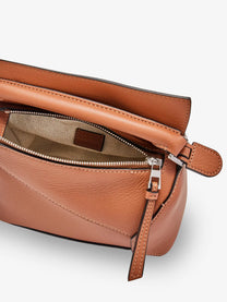 Loewe Women's Puzzle Edge Mini Leather Handbag Beige