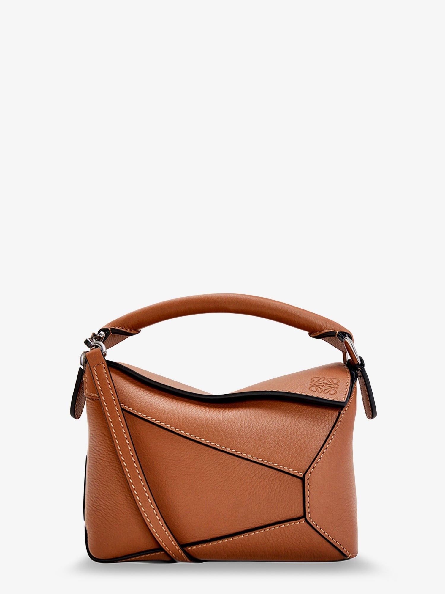 Loewe Women's Puzzle Edge Mini Leather Handbag Beige