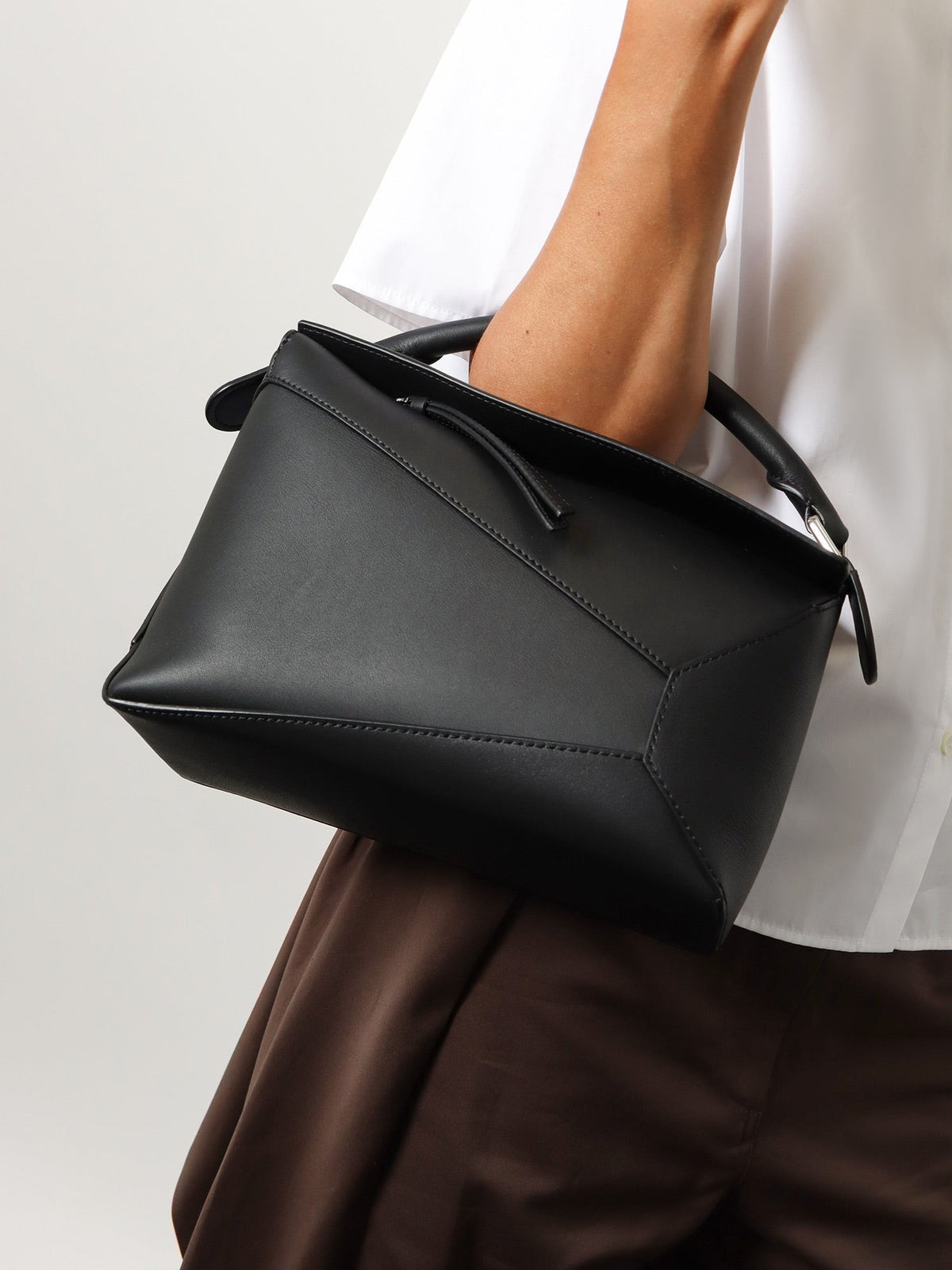 Loewe Women's Puzzle Edge Leather Handbag Black