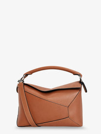 Loewe Women's Puzzle Edge Leather Handbag Beige