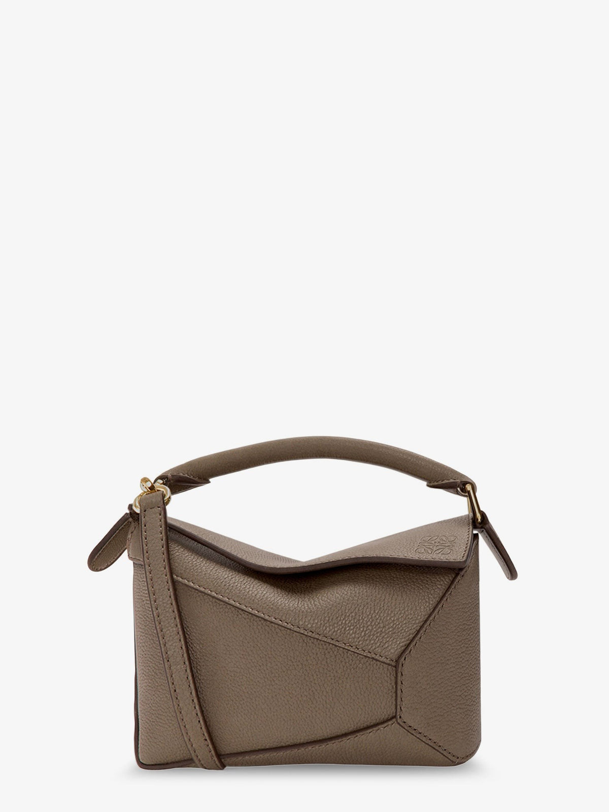 Loewe Women's Puzzle Edge Mini Leather Handbag Beige