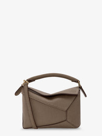 Loewe Women's Puzzle Edge Mini Leather Handbag Beige