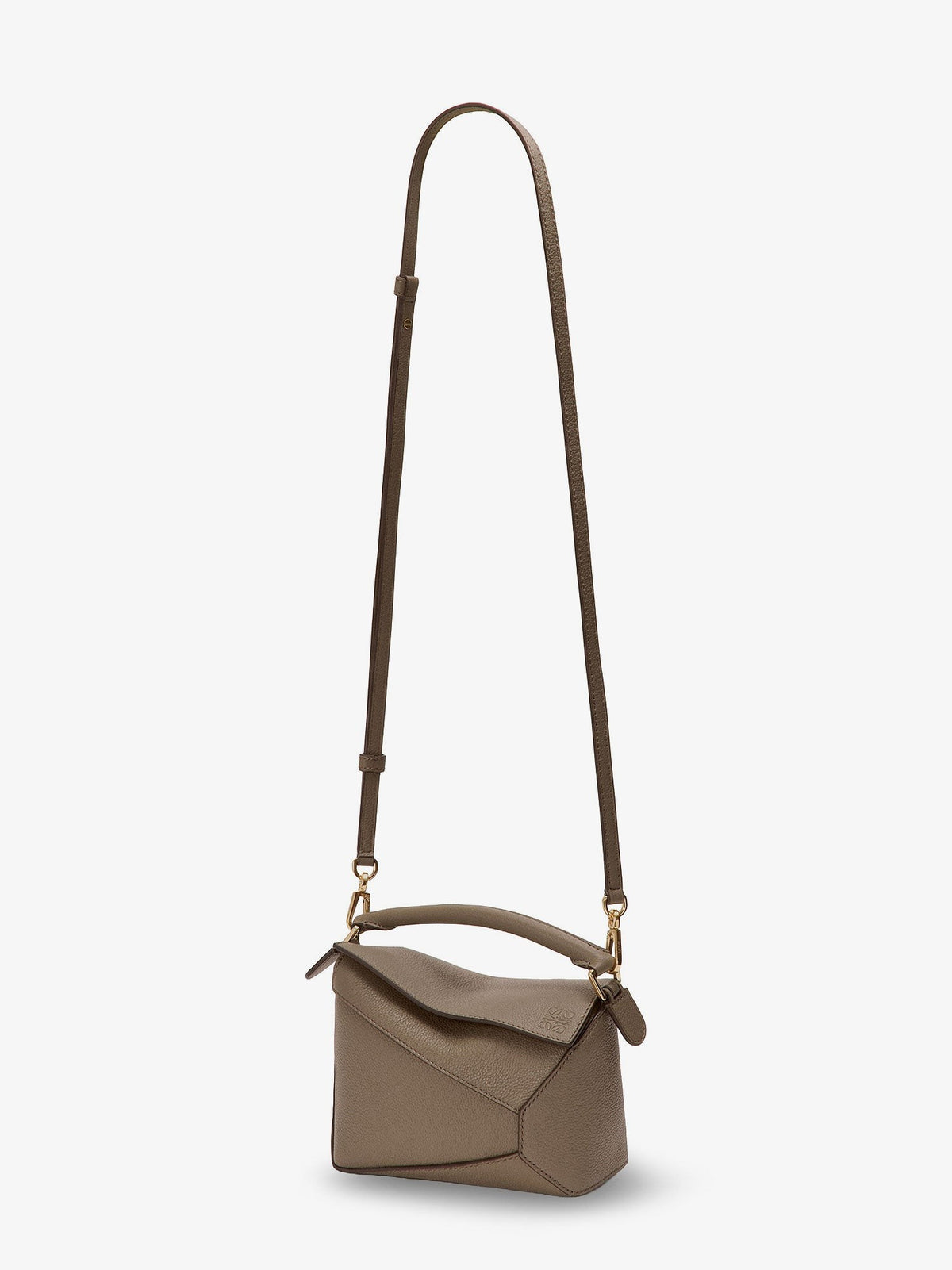 Loewe Women's Puzzle Edge Mini Leather Handbag Beige, view 3