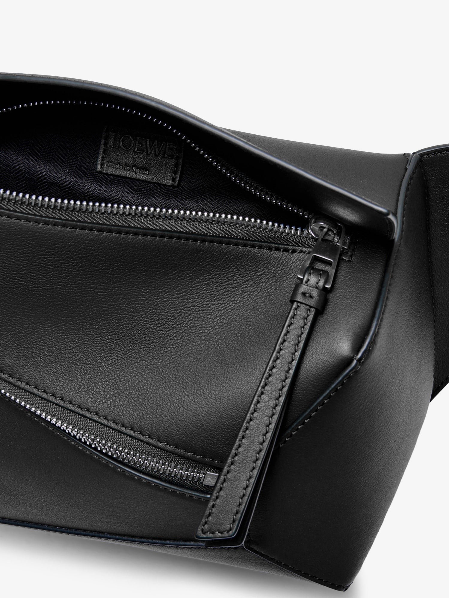 Loewe Men's Puzzle Edge Small Leather Bumbag Black