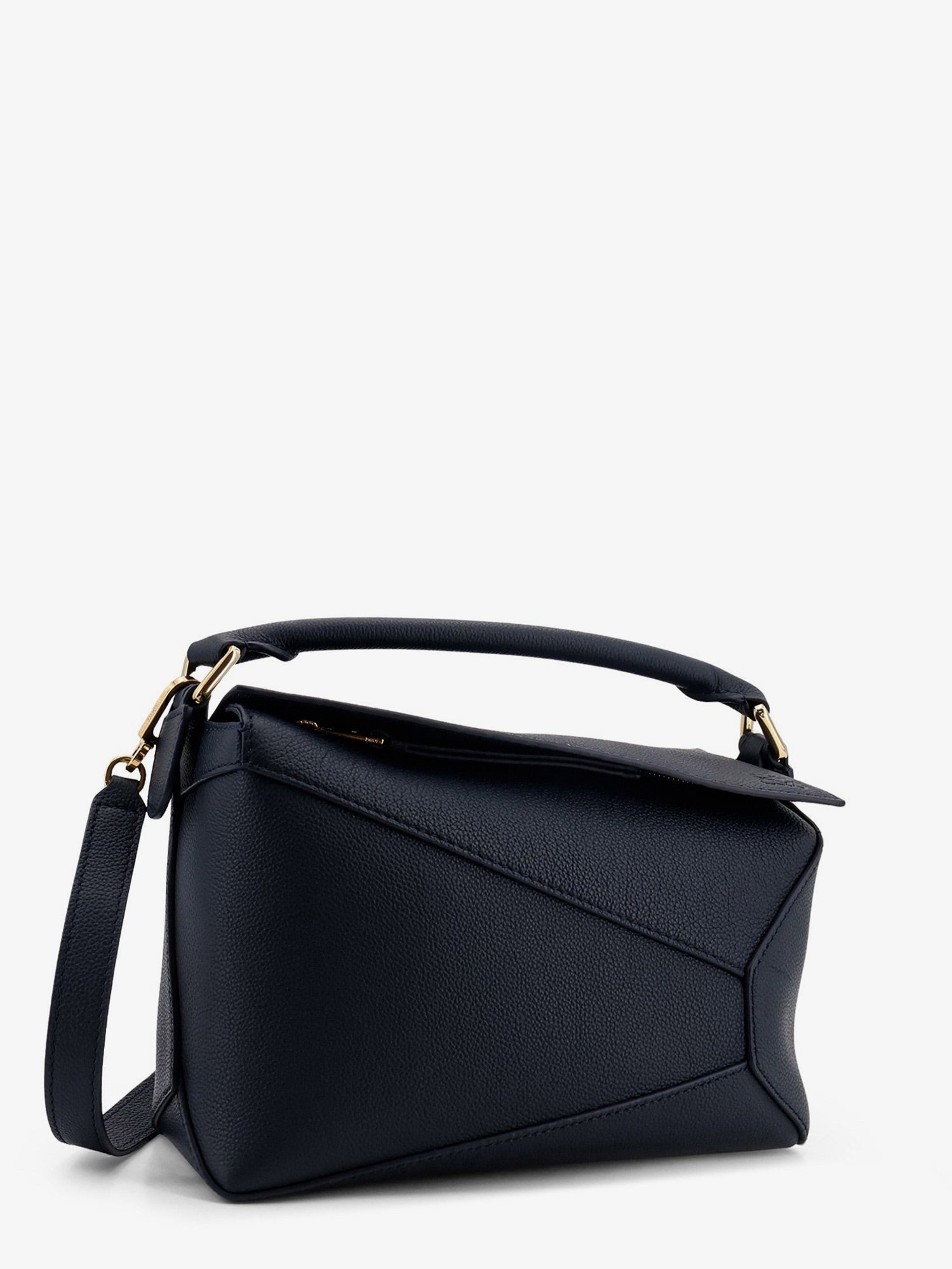 Loewe Women's Puzzle Edge Small Leather Handbag Blue