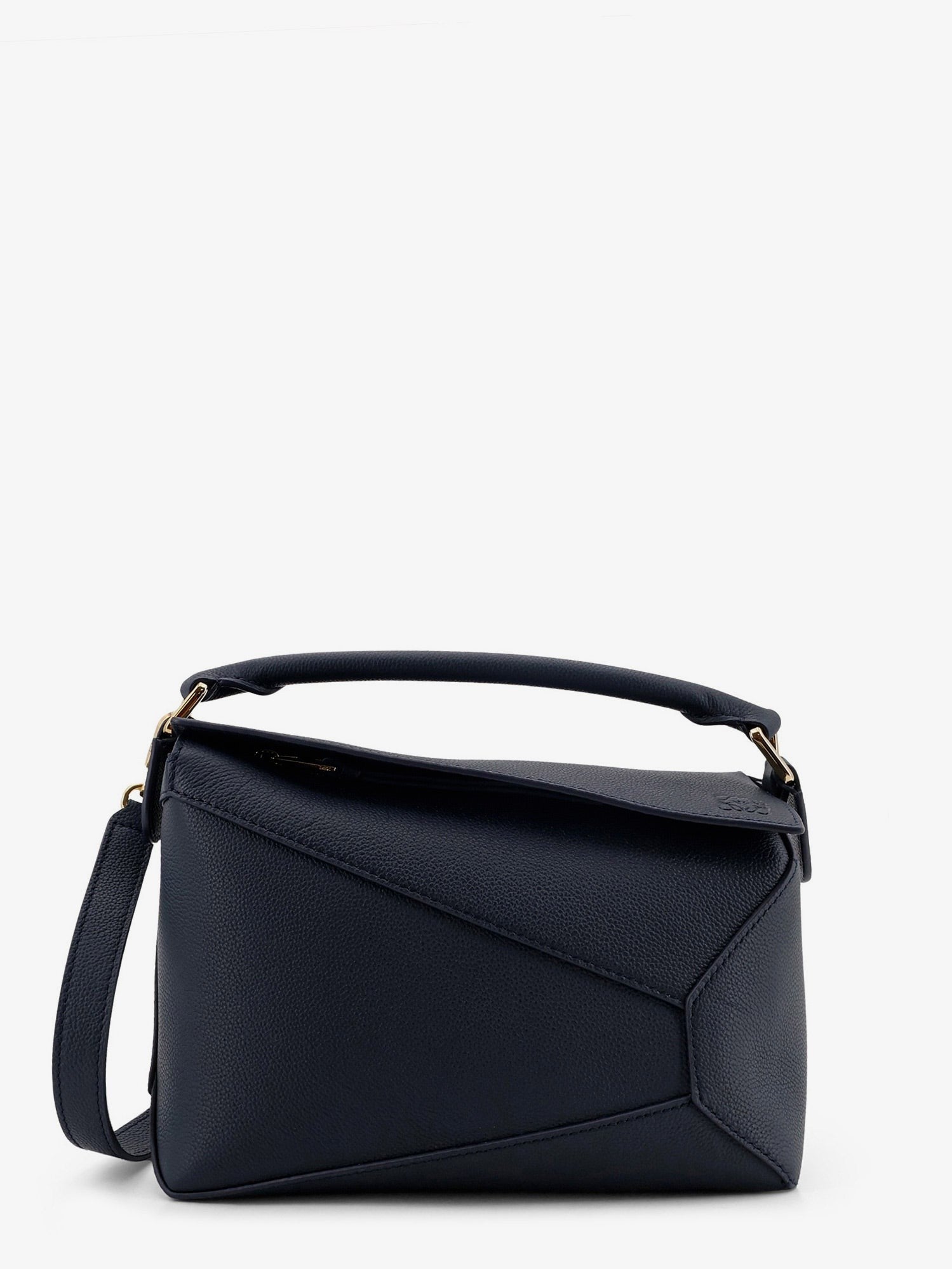 Loewe Women's Puzzle Edge Small Leather Handbag Blue