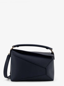 Loewe Women's Puzzle Edge Small Leather Handbag Blue