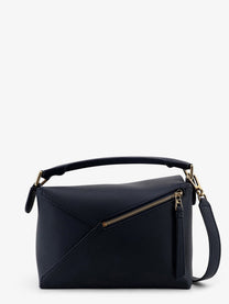 Loewe Women's Puzzle Edge Small Leather Handbag Blue