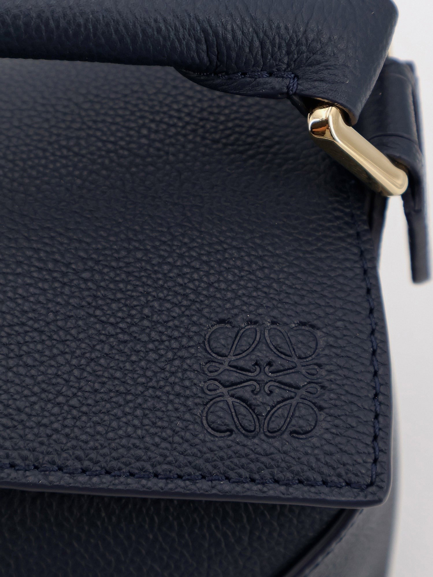 Loewe Women's Puzzle Edge Small Leather Handbag Blue