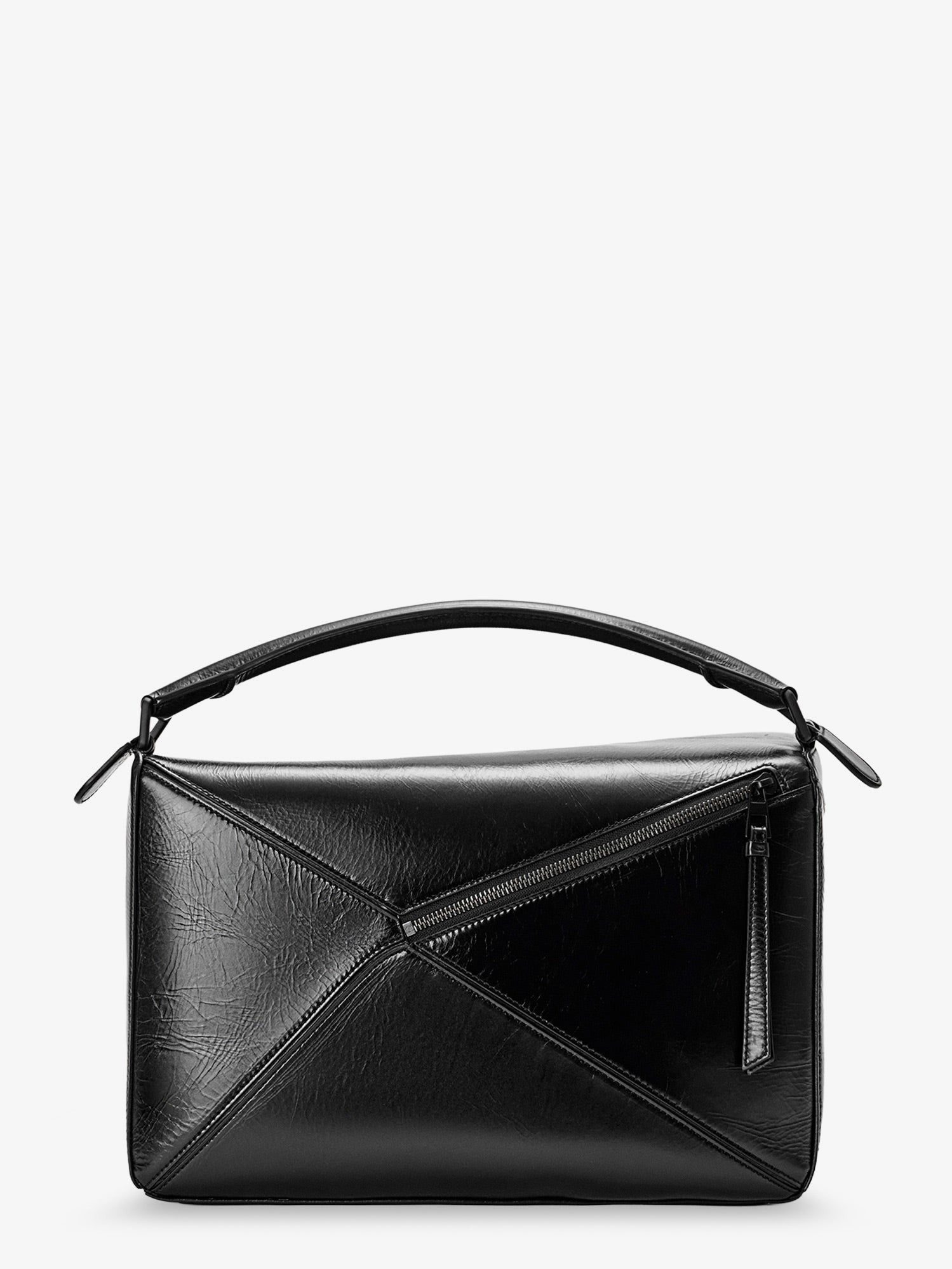 Loewe Men's Puzzle Large Leather Bag Black