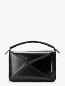 Loewe Men's Puzzle Large Leather Bag Black