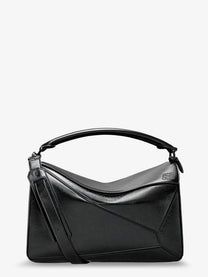 Loewe Men's Puzzle Large Leather Bag Black