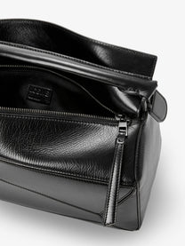 Loewe Men's Puzzle Large Leather Bag Black