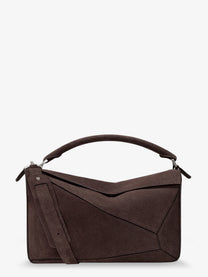 Loewe Men's Puzzle Large Nubuck Bag Brown
