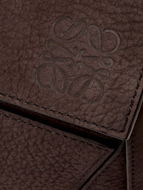 Loewe Men's Puzzle Large Nubuck Bag Brown