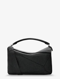 Loewe Men's Puzzle Large Textured Leather Handbag Black
