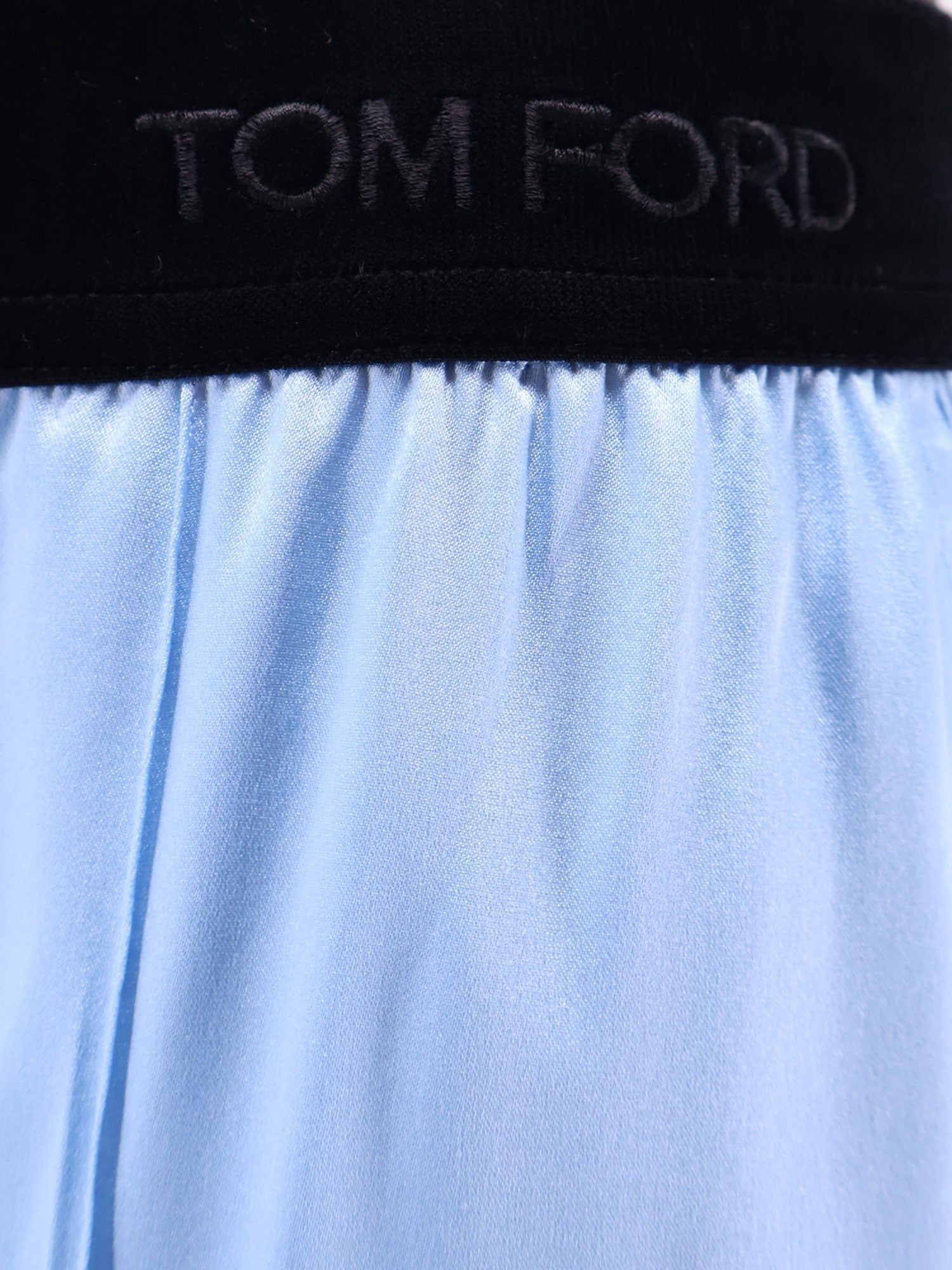 Tom Ford Women's Pyjamas Stretch Satin Trousers Grey