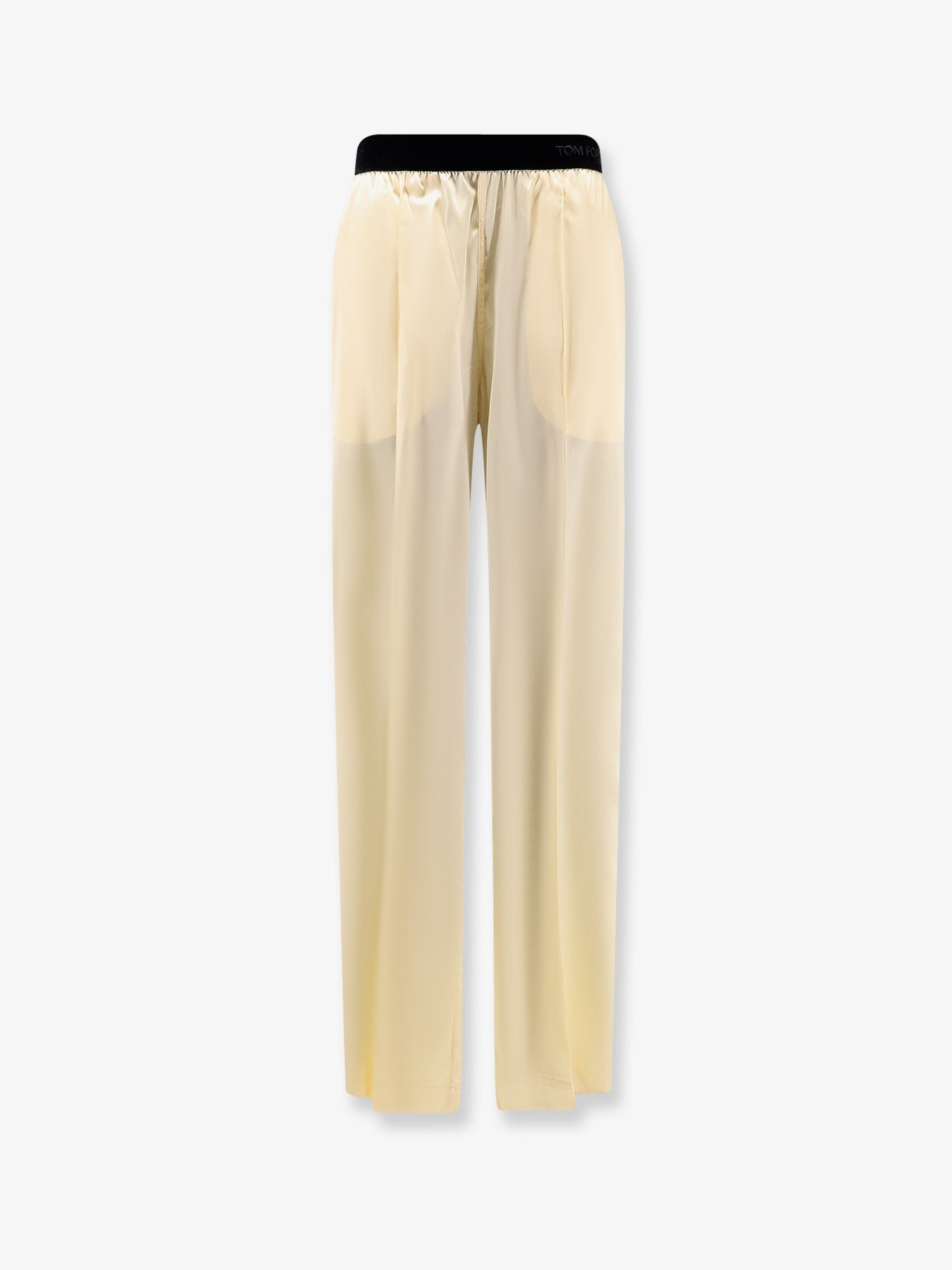 Tom Ford Women's Pyjamas Stretch Satin Trousers Yellow