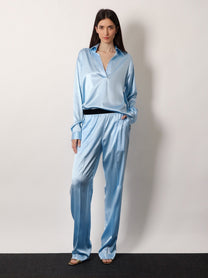 Tom Ford Women's Pyjamas Stretch Satin Trousers Grey