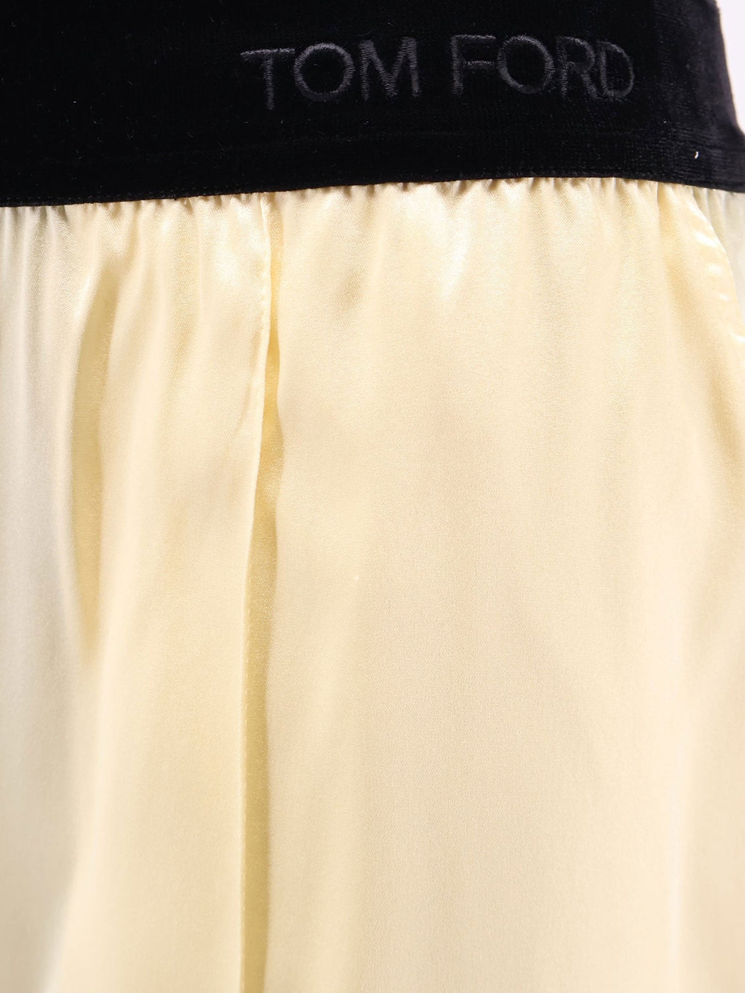 Tom Ford Women's Pyjamas Stretch Satin Trousers Yellow