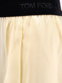 Tom Ford Women's Pyjamas Stretch Satin Trousers Yellow