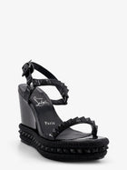 Christian Louboutin Women's Pyra Clou Leather Sandals Black, view 2