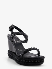 Christian Louboutin Women's Pyra Clou Leather Sandals Black
