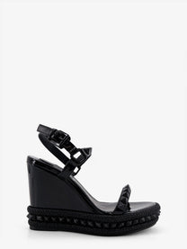 Christian Louboutin Women's Pyra Clou Leather Sandals Black