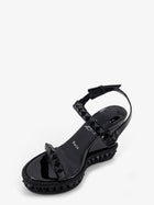 Christian Louboutin Women's Pyra Clou Leather Sandals Black, view 4