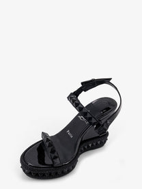 Christian Louboutin Women's Pyra Clou Leather Sandals Black