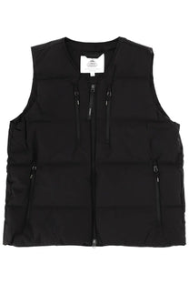 Pyrenex unisex solace vest black puffer vest with quilted panels and multiple zippers for cold weather layering
