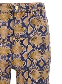 Ganni Python Jeans Gold, view 3