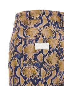 Ganni Python Jeans Gold, view 4