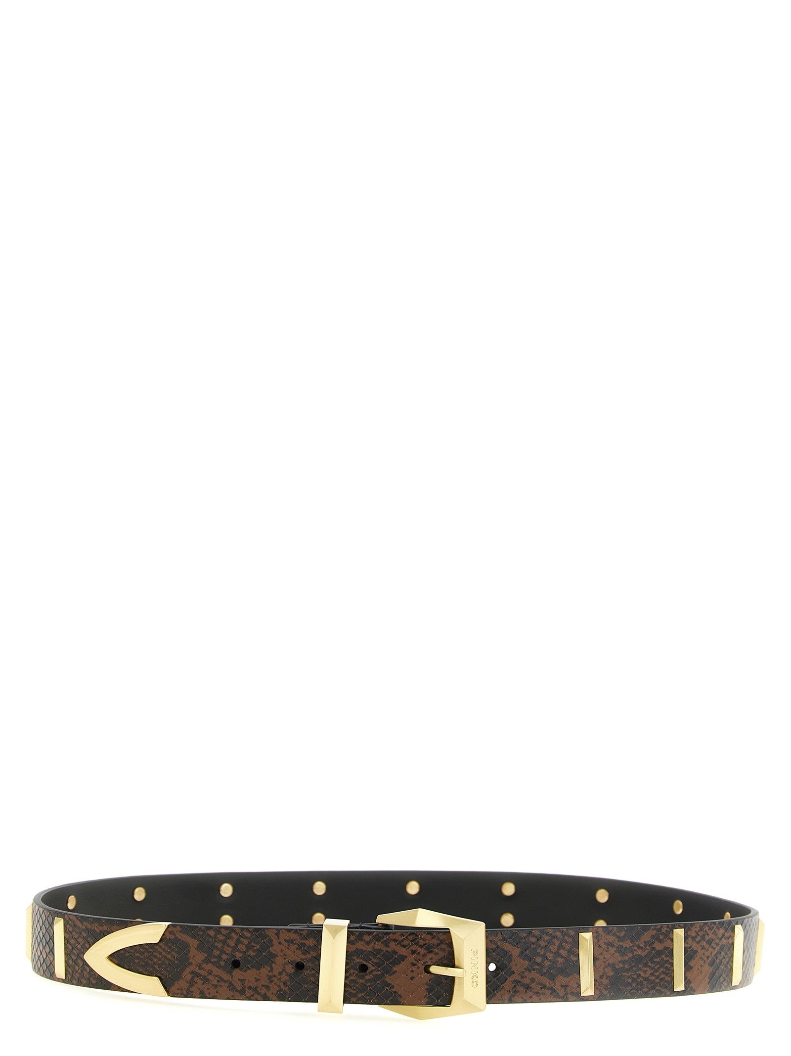 Pinko Python Print Belt Grey