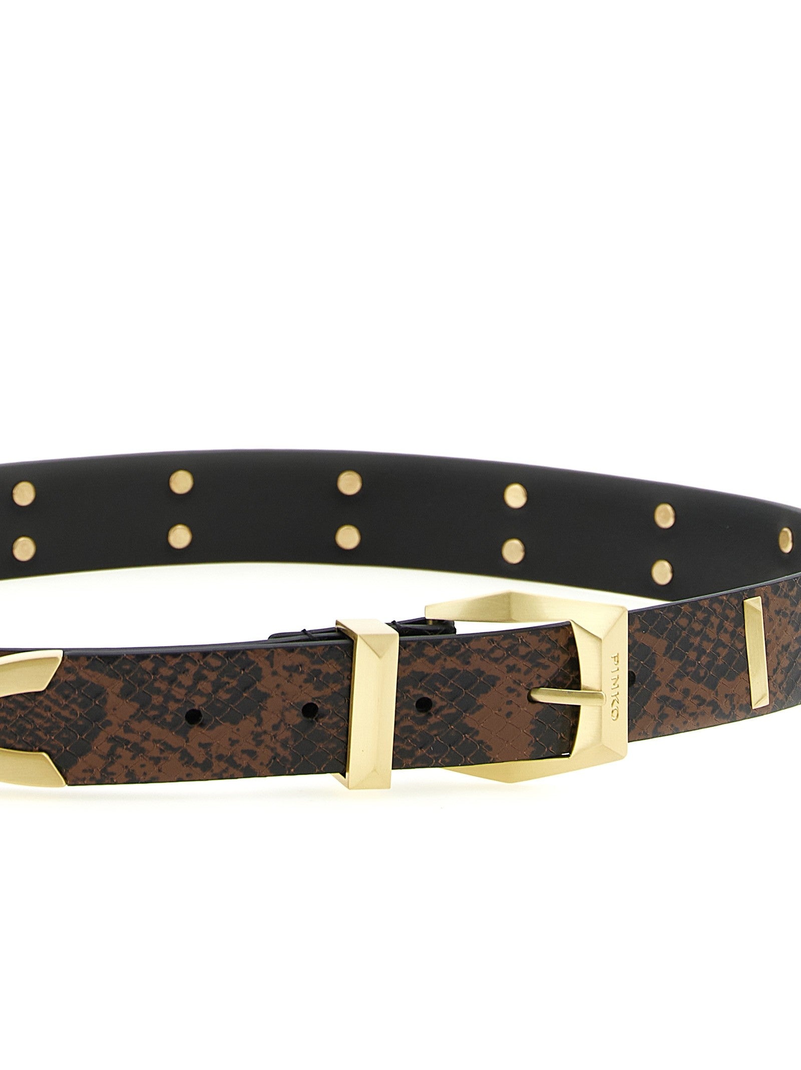 Pinko Python Print Belt Grey