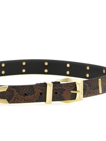 Pinko Python Print Belt Grey