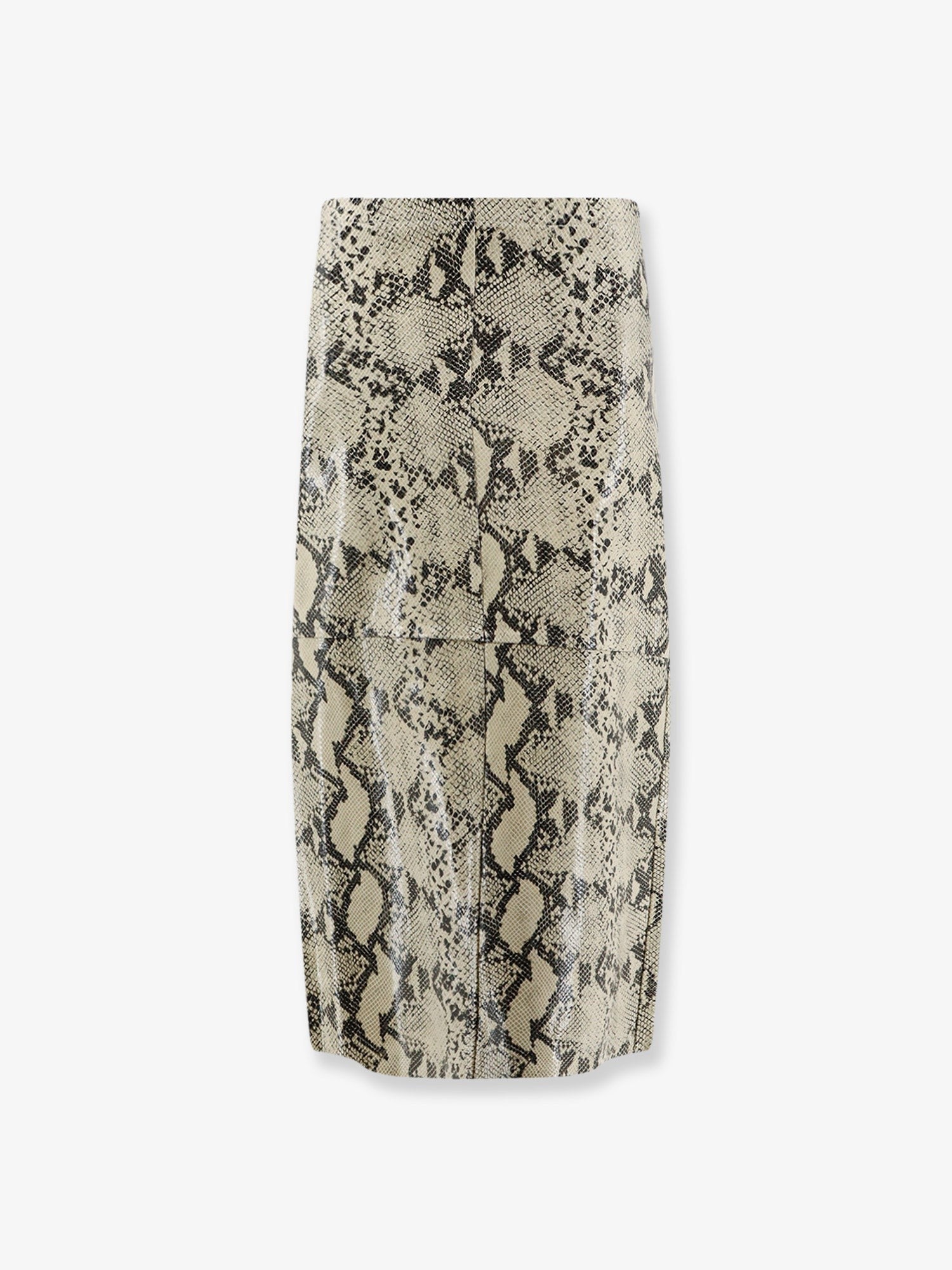 Alysi Women's Python Print Leather Midi Skirt Pattern
