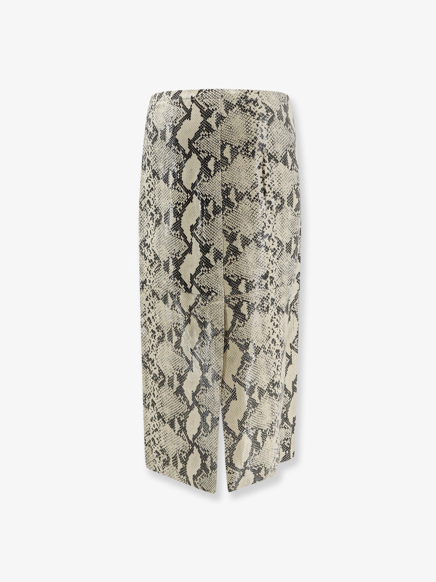 Alysi Women's Python Print Leather Midi Skirt Pattern
