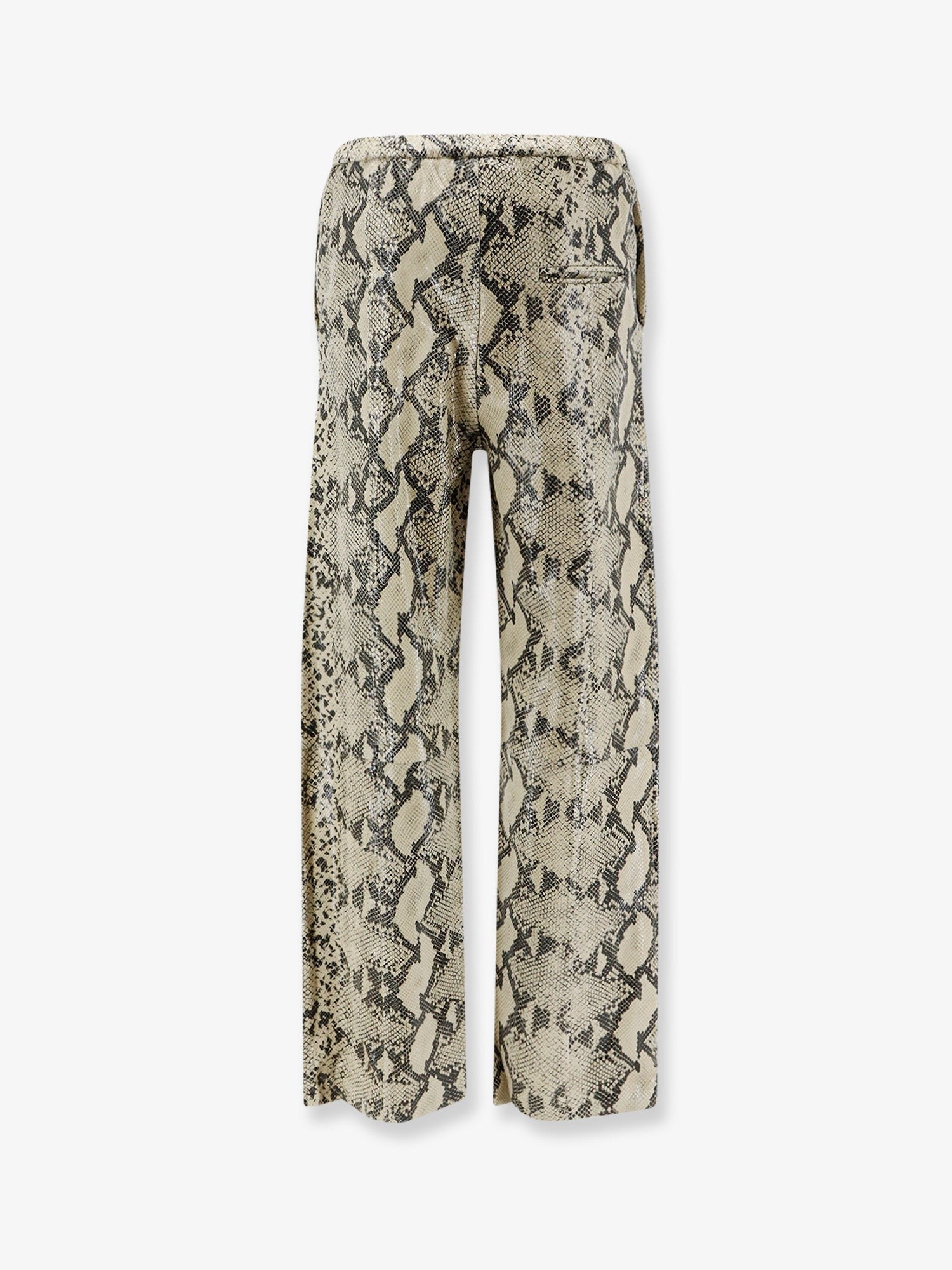 Alysi Women's Python Print Leather Trousers Pattern