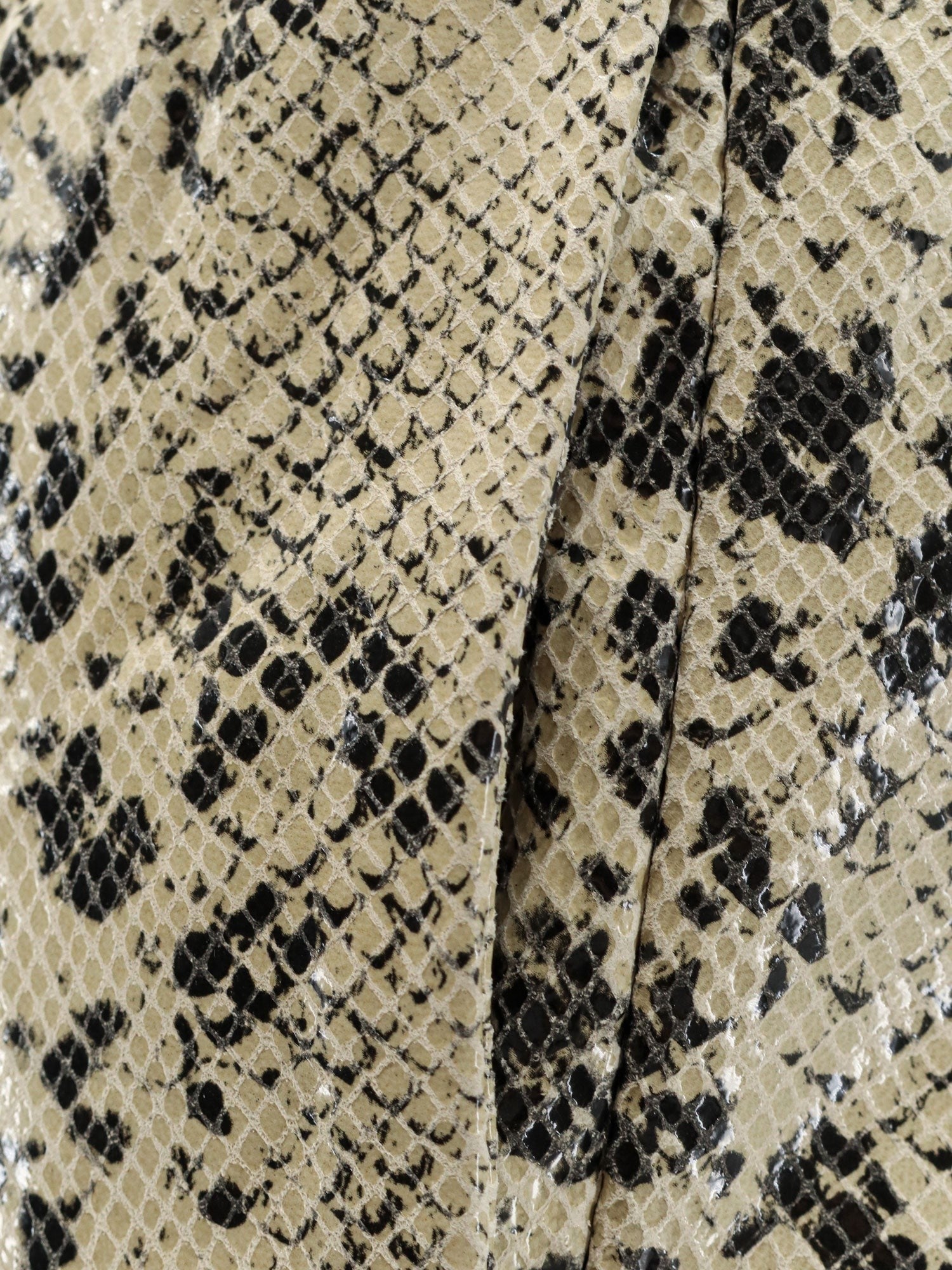 Alysi Women's Python Print Leather Trousers Pattern
