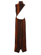Jean Paul Gaultier Women's Python Print Long Dress Red, view 3