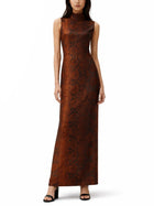 Jean Paul Gaultier Women's Python Print Long Dress Red, view 2